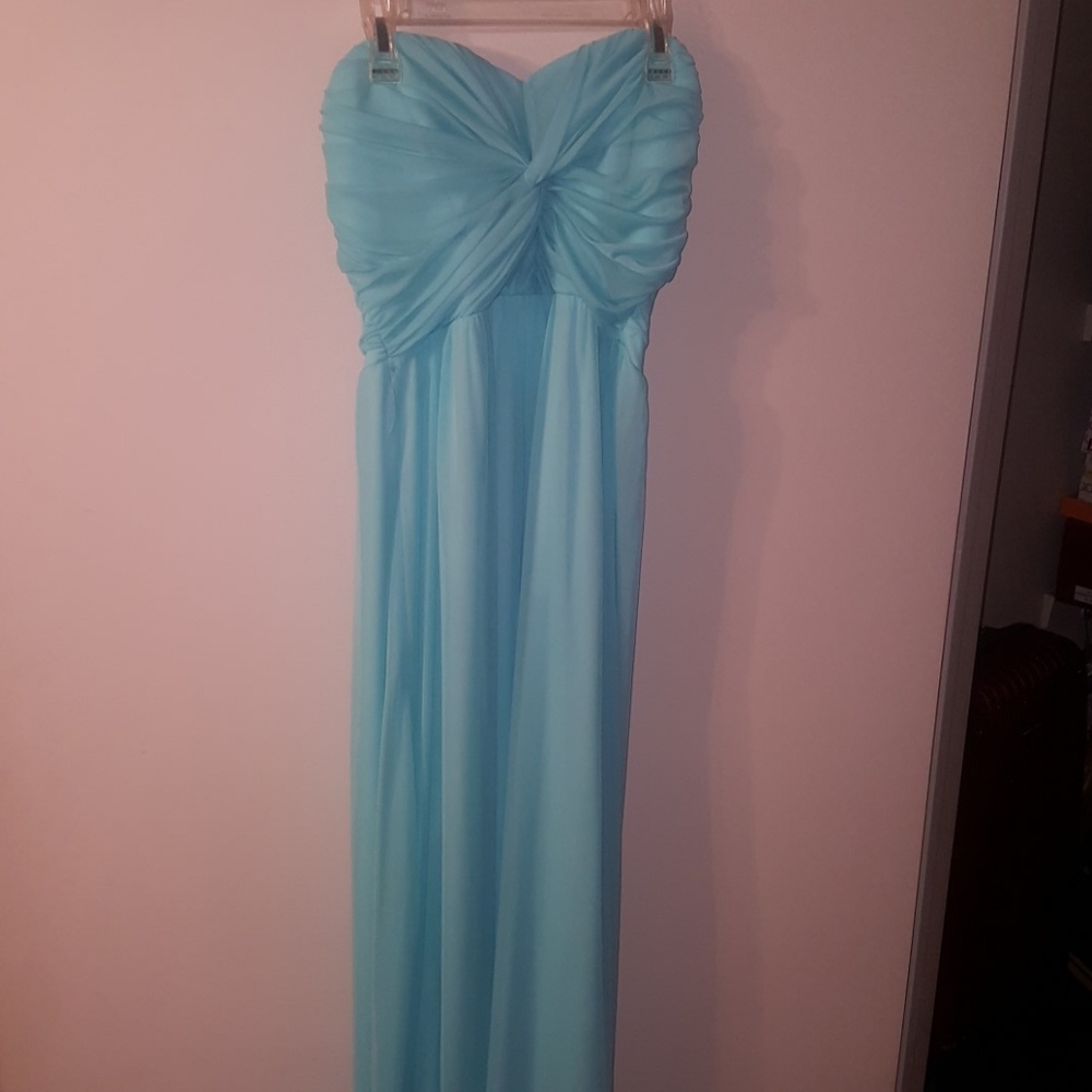 light blue dress perfect for wedding or prom